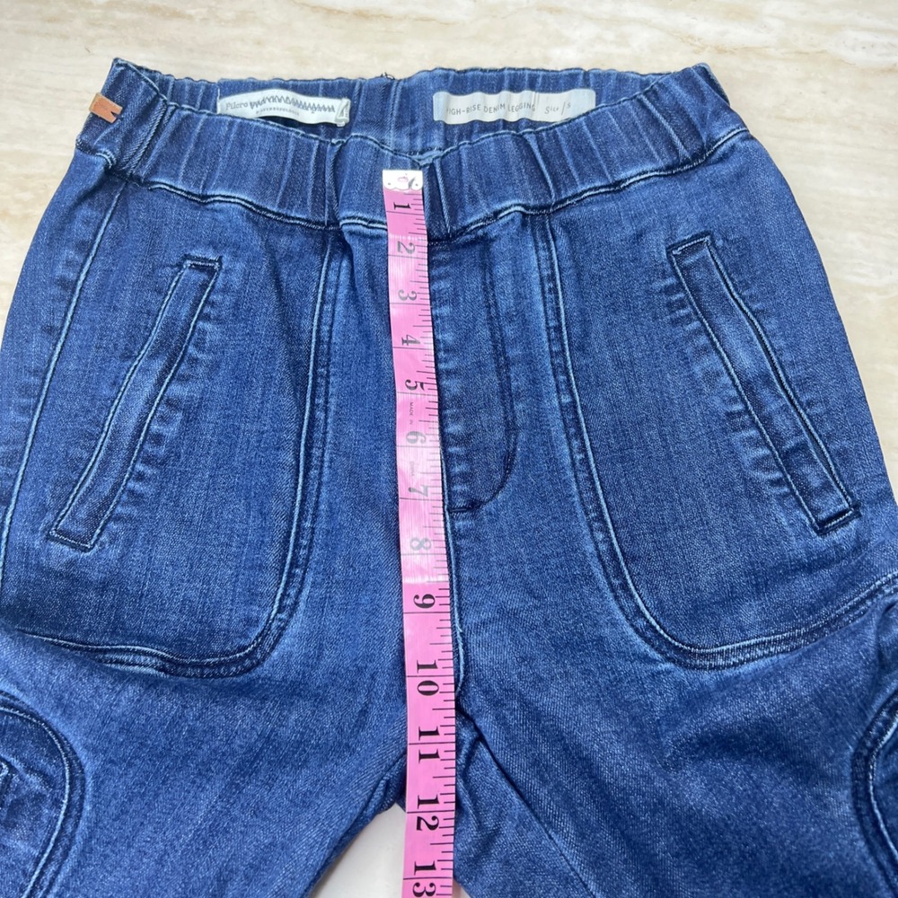 Pilcro Anthropologie High Rise Denim Legging Cargo Jeans Dark Wash Small A36 - Picture 10 of 14